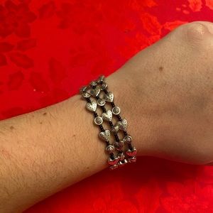 Brighton 3-strand beaded heart bracelet